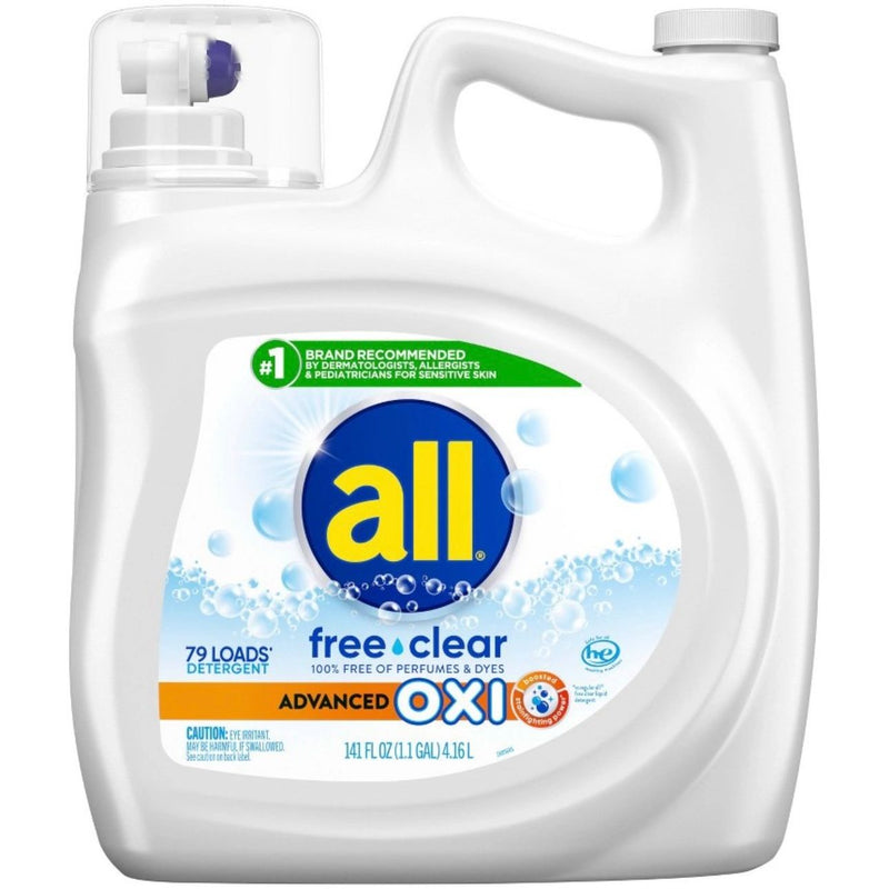 All Advanced Oxi Free Clear Liquid Laundry Detergent - 141 fl oz