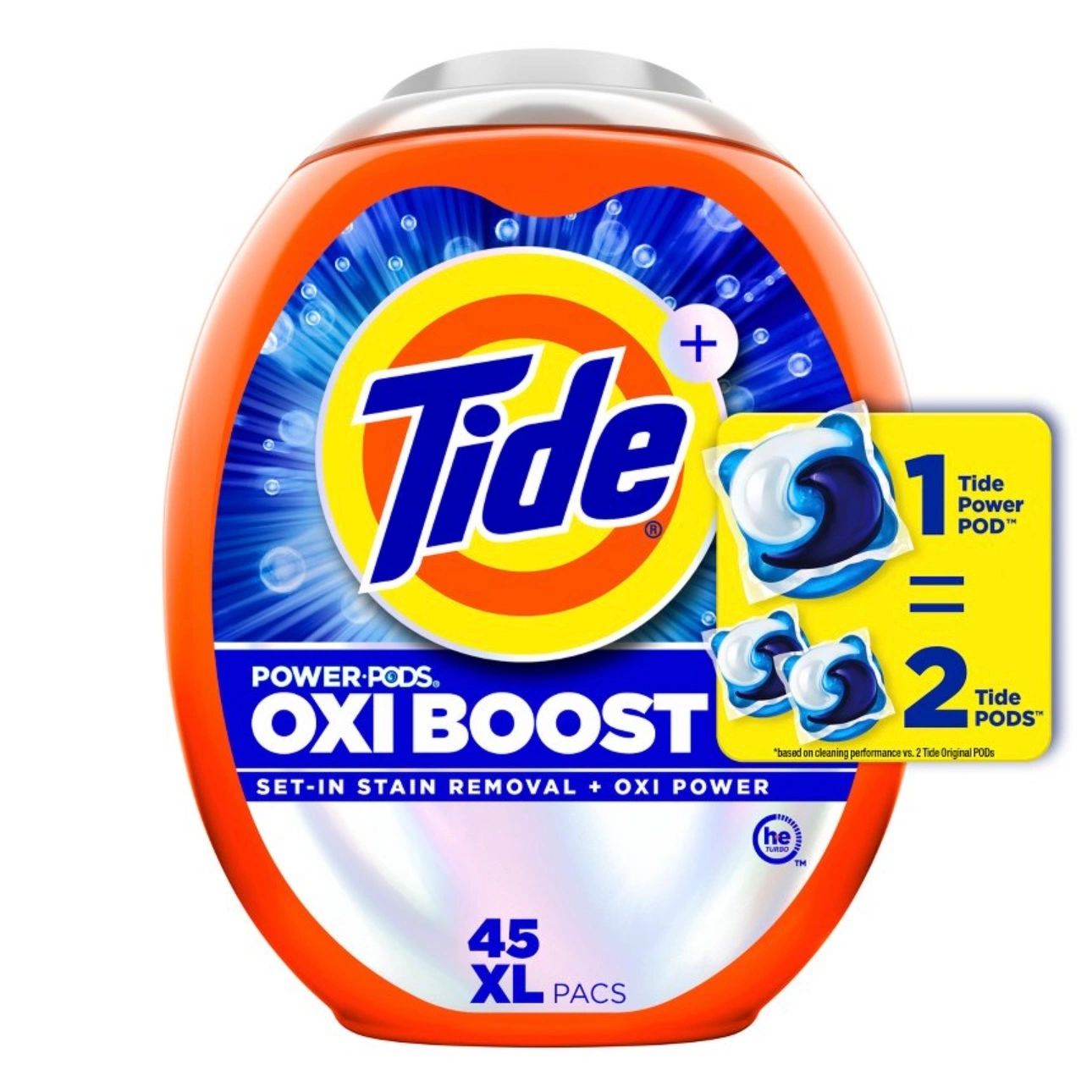 Tide Oxi Boost Power Pods Laundry Detergent - 45ct