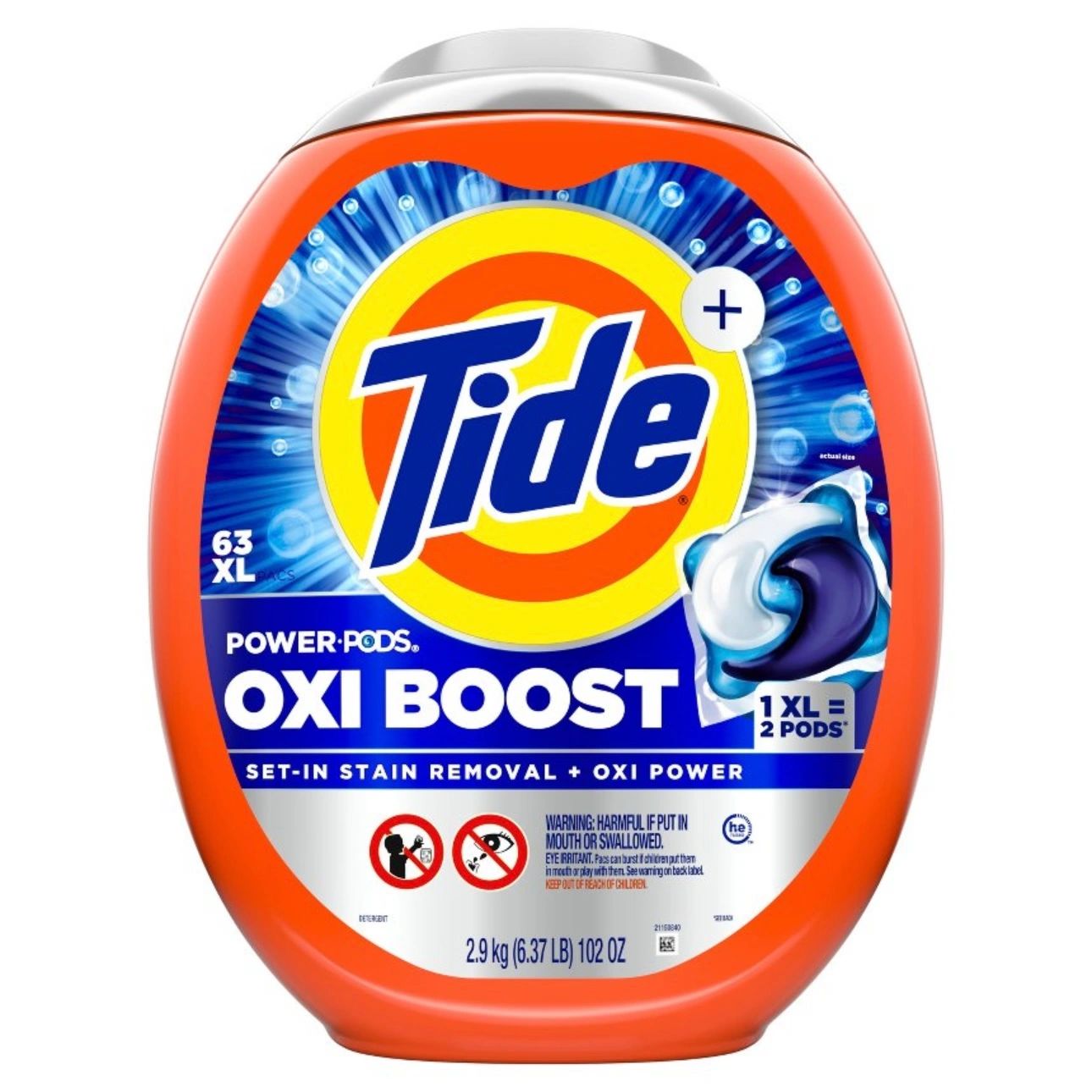 Tide Oxi Boost Power Pods Laundry Detergent - 63ct