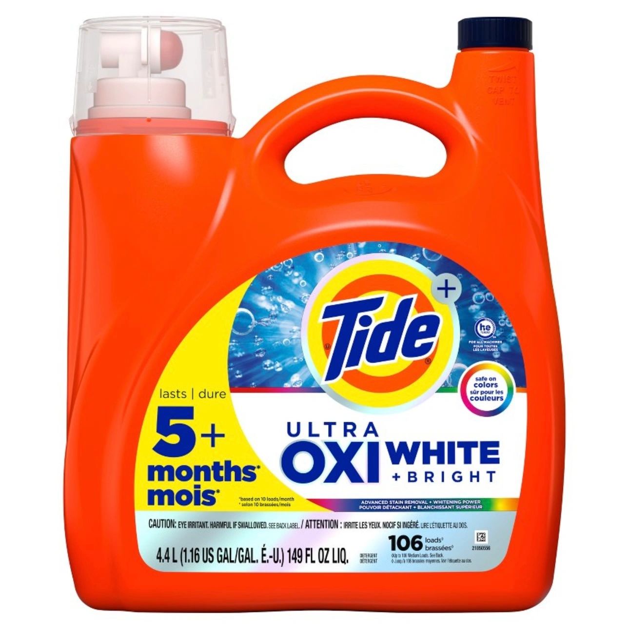 Tide Ultra Oxi Whitening HE Compatible Laundry Detergent Soap - 149 fl oz