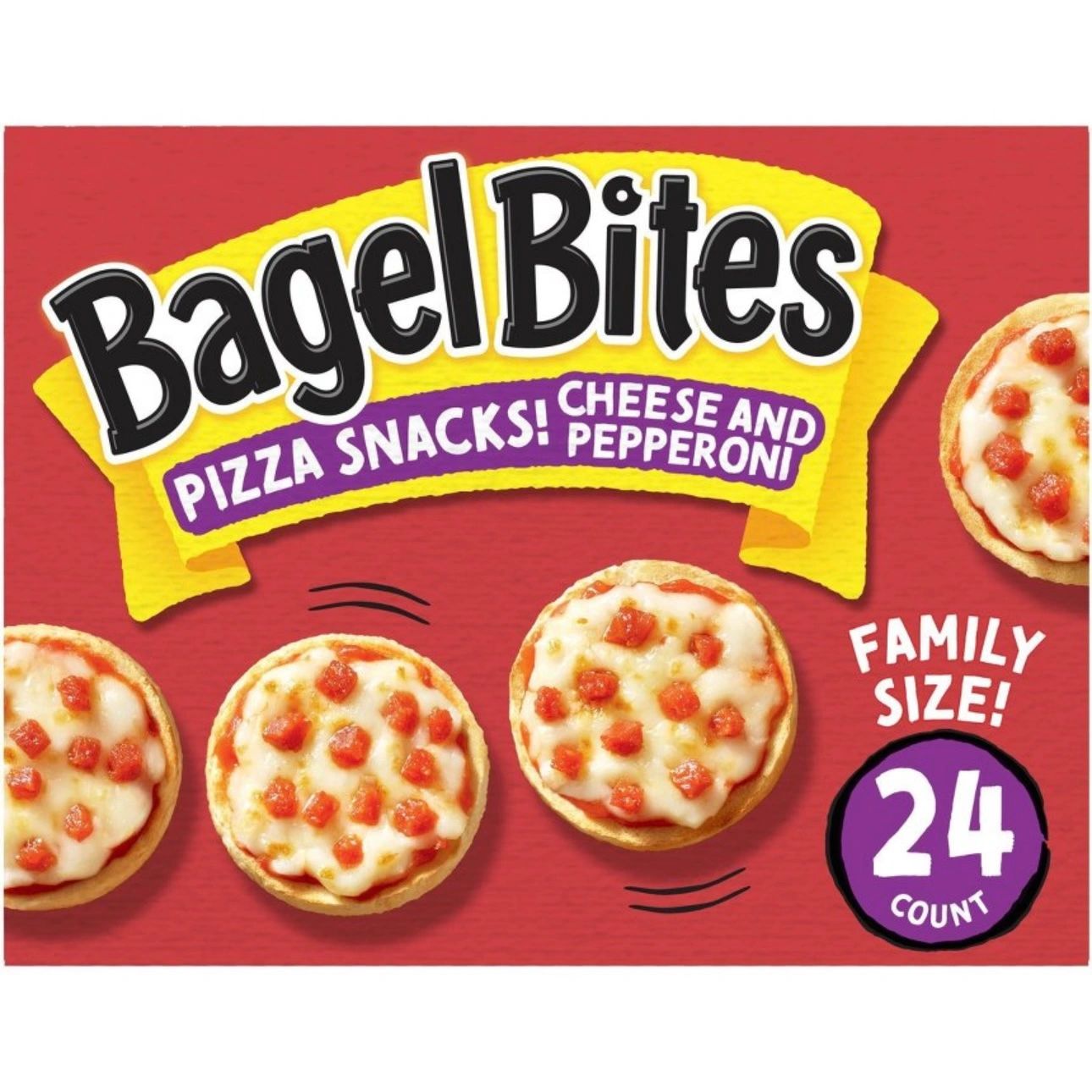 Bagel Bites Cheese & Pepperoni Mini Pizza Bagel Frozen Snacks - 18.60z/24ct