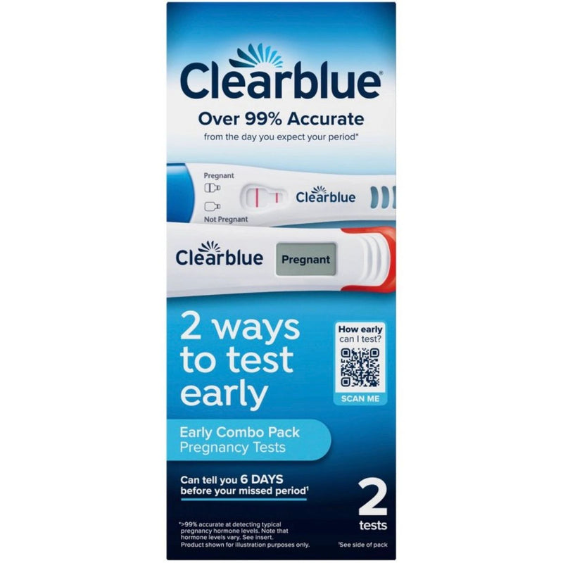 Clearblue Pregnancy Test Combo Pack with Digital Smart Countdown & Rapid Detection - 2ct