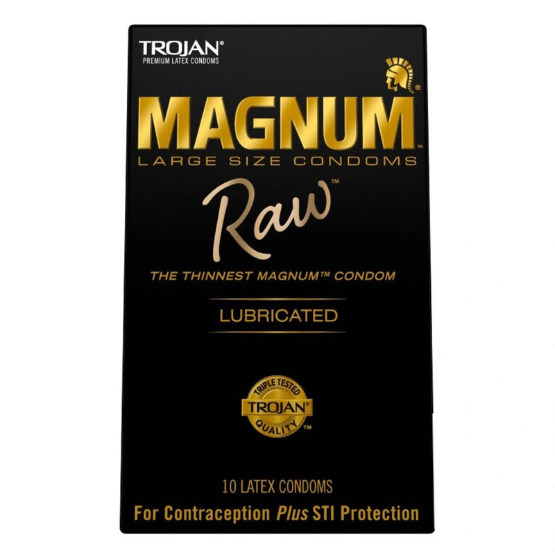 Trojan Magnum Raw Large Size Lubricated Latex Condoms - 10ct