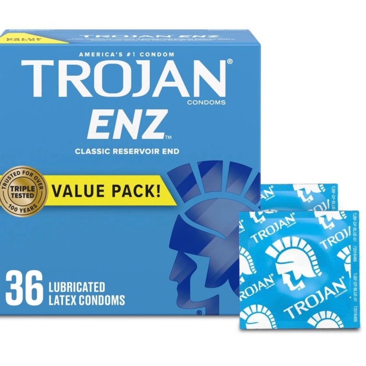 Trojan ENZ Lubricated Latex Condoms Value Pack - 36ct