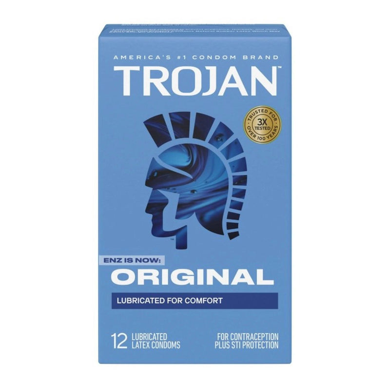 Trojan ENZ Armor Spermicidal Lubricated Latex Condoms - 12ct