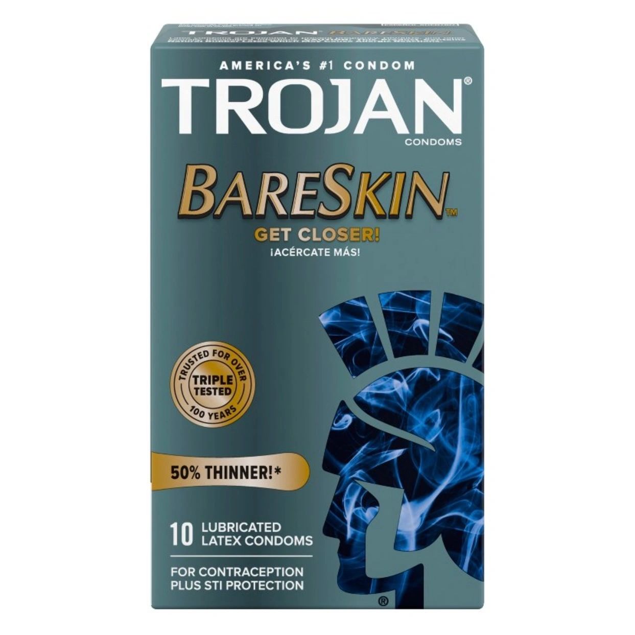 Trojan Bareskin Lubricated Condoms - 10ct