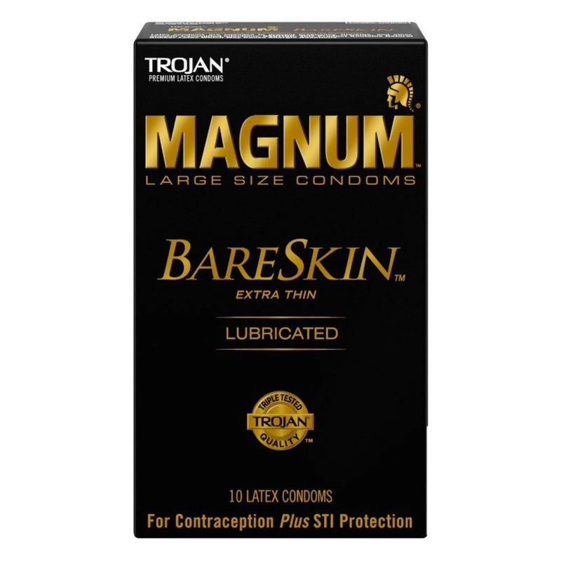 Trojan Magnum Bareskin Large Size Lubricated Latex Condoms - 10ct