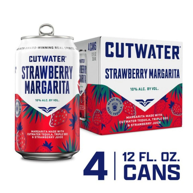 Cutwater Tequila Strawberry Margarita Tequila 4 Pack 12 Fl Oz Cans