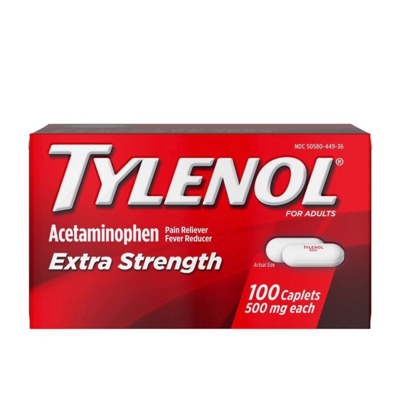 Tylenol Extra Strength Pain Reliever and Fever Reducer Caplets - Acetaminophen - 100ct
