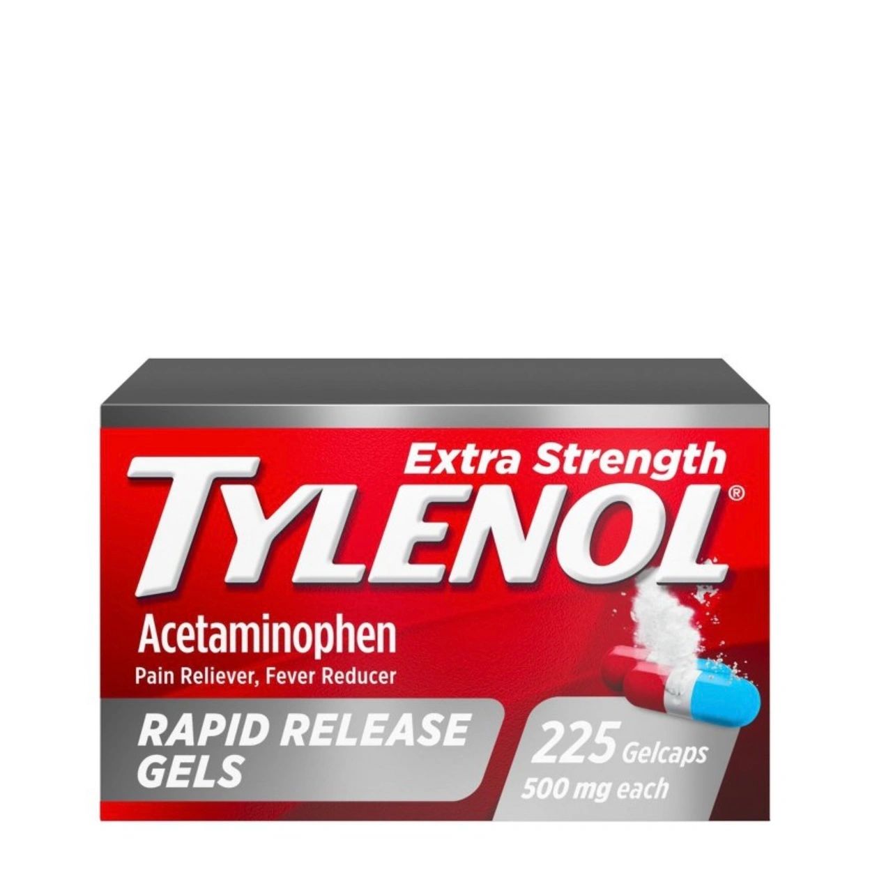 Tylenol Extra Strength Rapid Release Pain Reliever & Fever Reducer Gelcaps - Acetaminophen - 225ct