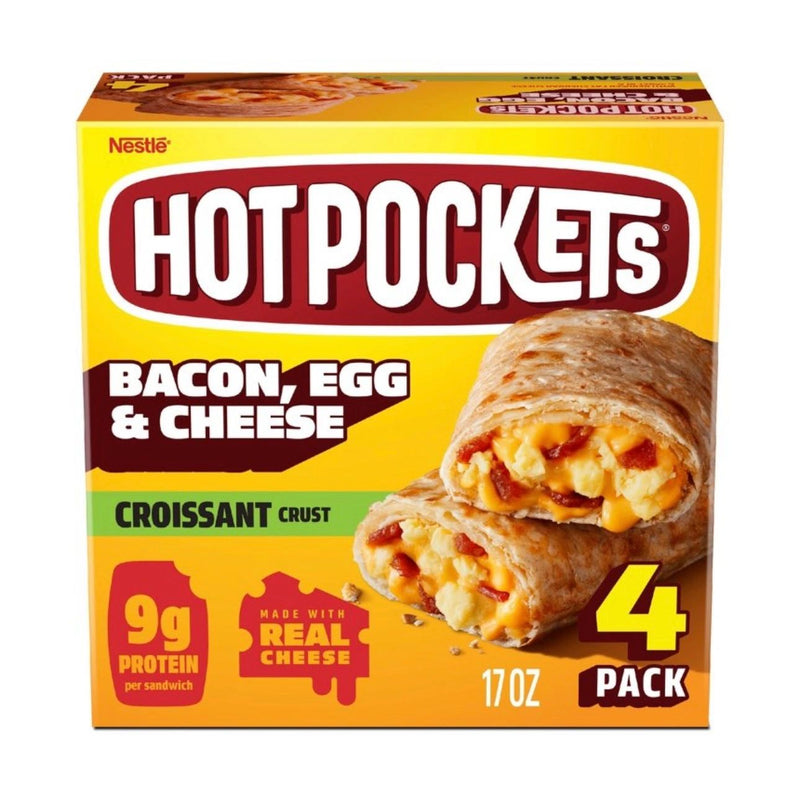 Hot Pockets Croissant Crust Bacon, Egg & Cheese Frozen Breakfast Sandwiches - 17oz/ 4ct