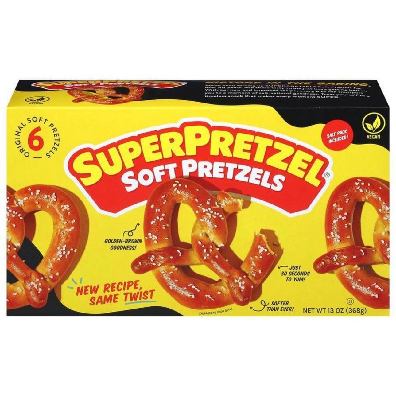 SuperPretzel Frozen Baked Soft Pretzels - 6ct/13oz