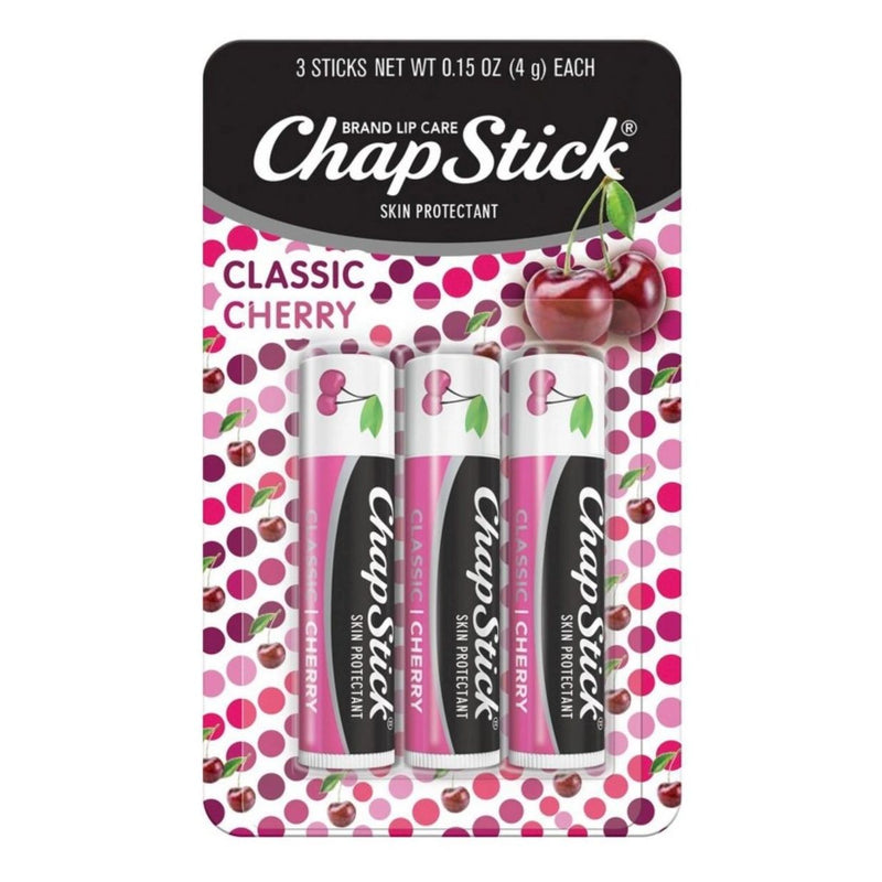 Chapstick Classic Lip Balm Blister Pack - Cherry - 3ct/0.45oz