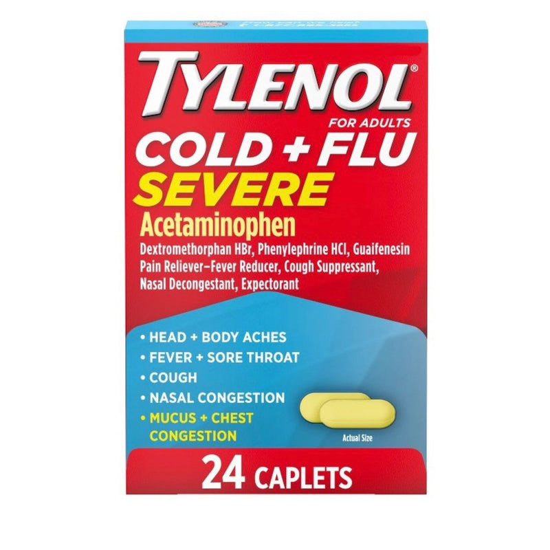 Tylenol Cold & Flu Severe Multi Symptom Caplets - Acetaminophen - 24ct