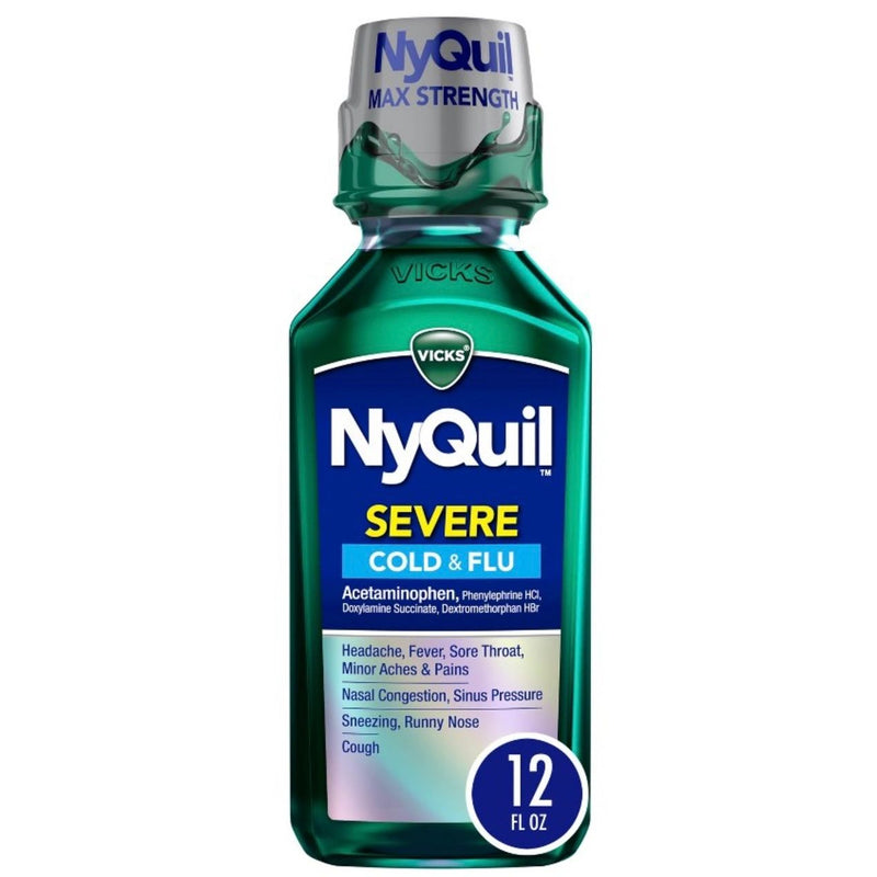 NyQuil Severe Cold & Flu Original Liquid - 12 fl oz