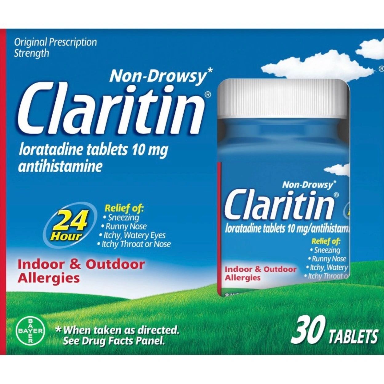 Claritin Allergy Relief 24 Hour Non-Drowsy Loratadine Tablets - 30ct