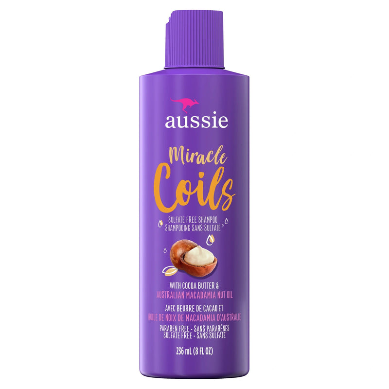 Aussie Miracle Coils Shampoo with Cocoa Butter & Australian Macadamia Nut Oil